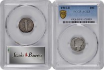 Mercury Dime

1916-D Mercury Dime. AG-3 (PCGS).

PCGS# 4906. NGC ID: 23GY.

Estimate: $ 400