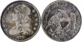 Capped Bust Quarter

1831 Capped Bust Quarter. Large Letters. VF-20 (PCGS).

PCGS# 5349.

Estimate: $ 100