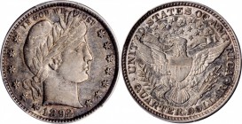 Barber Quarter

1892 Barber Quarter. Type I Reverse. AU-53 (PCGS).

PCGS# 5601. NGC ID: 23XT.

Estimate: $ 100