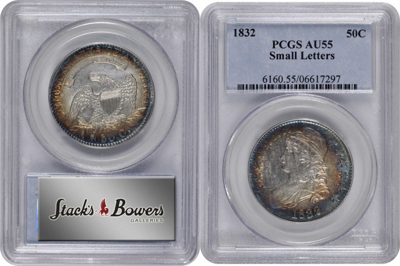 Capped Bust Half Dollar

1832 Capped Bust Half Dollar. Small Letters. AU-55 (P...