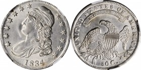 Capped Bust Half Dollar

1834 Capped Bust Half Dollar. Large Date, Small Letters. AU-58 (NGC).

PCGS# 6165. NGC ID: 24FY.

Estimate: $ 500