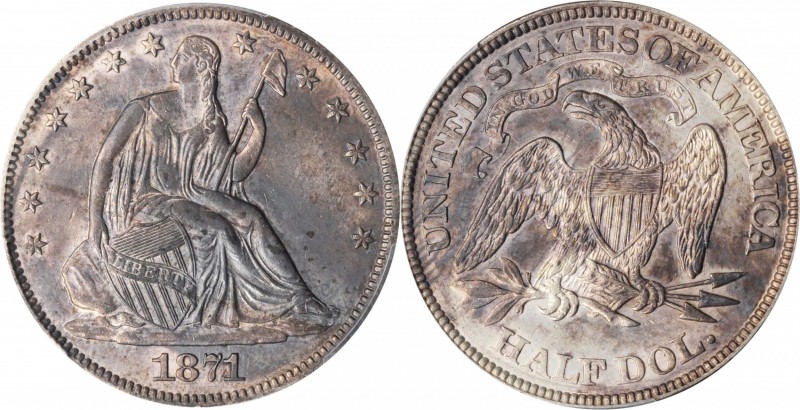 Liberty Seated Half Dollar

1871 Liberty Seated Half Dollar. AU Details--Quest...