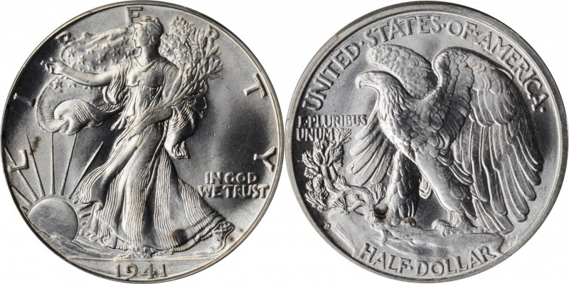 Walking Liberty Half Dollar

1941-D Walking Liberty Half Dollar. MS-65 (PCGS)....