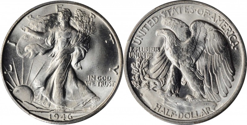 Walking Liberty Half Dollar

1946-S Walking Liberty Half Dollar. MS-66+ (PCGS)...