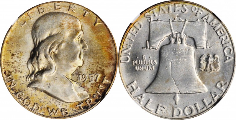 Franklin Half Dollar

1957-D Franklin Half Dollar. MS-66 FBL (NGC). CAC.

PC...
