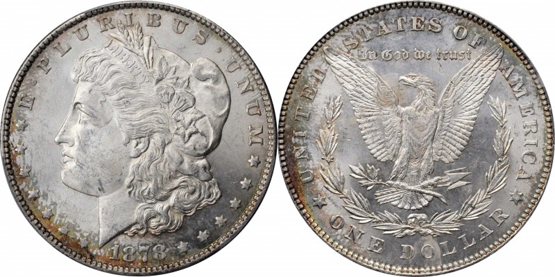 Morgan Silver Dollar

1878 Morgan Silver Dollar. 7/8 Tailfeathers. Weak. MS-63...