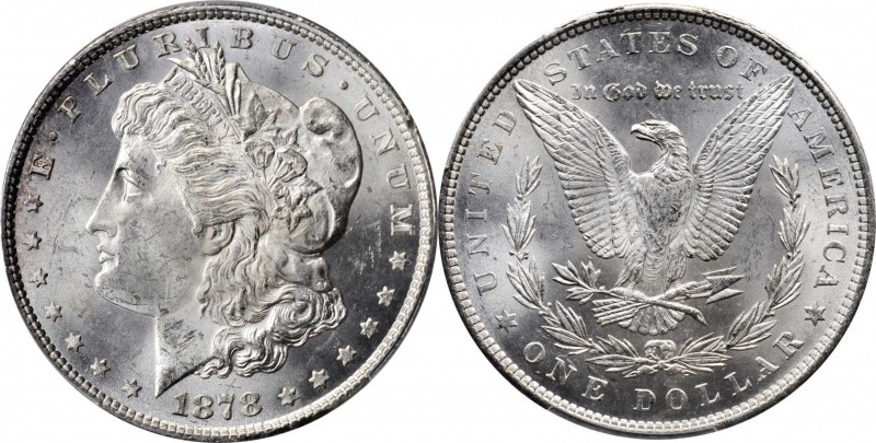 Morgan Silver Dollar

1878 Morgan Silver Dollar. 7 Tailfeathers. Reverse of 18...