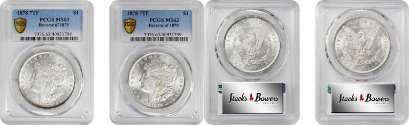 Morgan Silver Dollar

Lot of (2) 1878 Morgan Silver Dollars. 7 Tailfeathers. R...