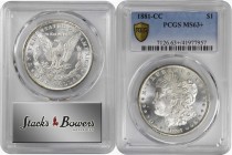 Morgan Silver Dollar

1881-CC Morgan Silver Dollar. MS-63+ (PCGS).

PCGS# 7126. NGC ID: 2547.

Estimate: $ 200