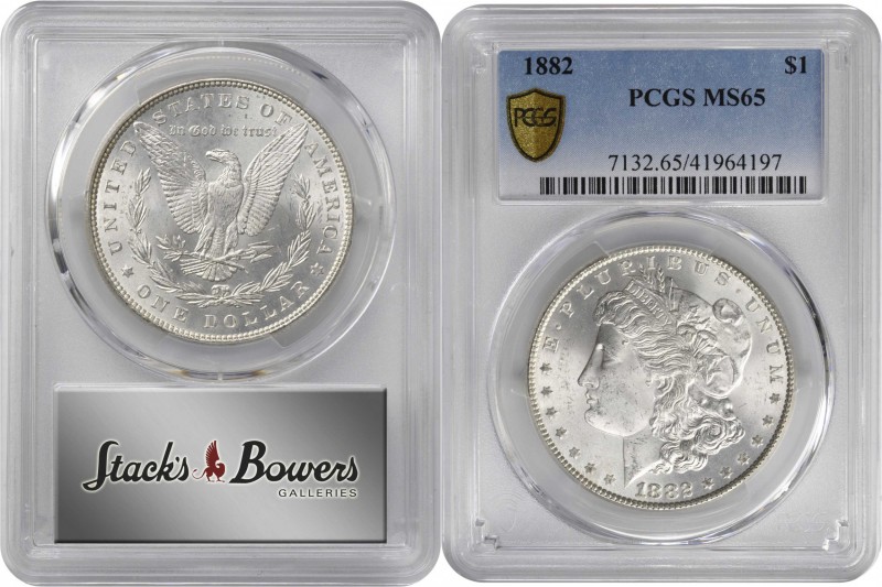 Morgan Silver Dollar

1882 Morgan Silver Dollar. MS-65 (PCGS).

PCGS# 7132. ...