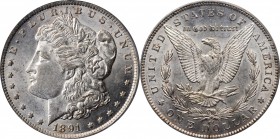 Morgan Silver Dollar

1891-CC Morgan Silver Dollar. AU-58 (PCGS).

PCGS# 7206. NGC ID: 255H.

Estimate: $ 350