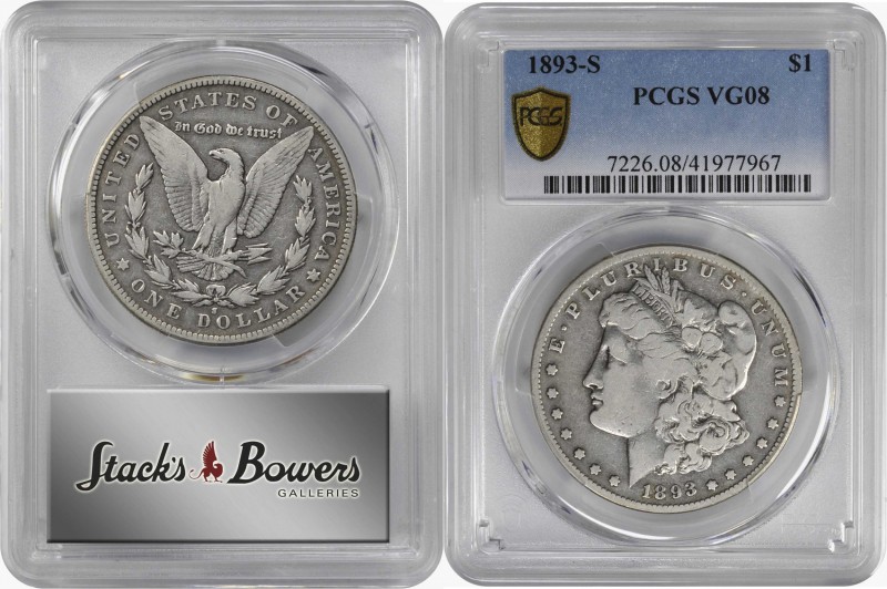 Morgan Silver Dollar

1893-S Morgan Silver Dollar. VG-8 (PCGS).

PCGS# 7226....