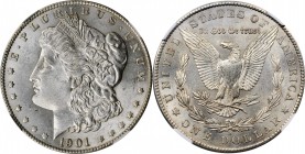 Morgan Silver Dollar

1901-S Morgan Silver Dollar. MS-61 (NGC).

PCGS# 7276. NGC ID: 256L.

Estimate: $ 350