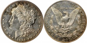 Morgan Silver Dollar

1904 Morgan Silver Dollar. Proof-61 (PCGS).

PCGS# 7339. NGC ID: 2824.

Estimate: $ 1500