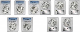 Peace Silver Dollar

Lot of (5) 1922 Peace Silver Dollars. MS-64 (PCGS).

PCGS# 7357. NGC ID: 257C.

Estimate: $ 250