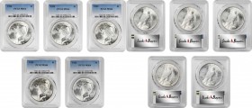 Peace Silver Dollar

Lot of (5) 1923 Peace Silver Dollars. MS-64 (PCGS).

PCGS# 7360. NGC ID: 257F.

Estimate: $ 250