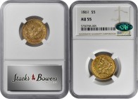 Liberty Head Half Eagle

1861 Liberty Head Half Eagle. AU-55 (NGC). CAC.

PCGS# 8288. NGC ID: 25VK.

Estimate: $ 600