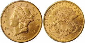 Liberty Head Double Eagle

1877-S Liberty Head Double Eagle. MS-60 (PCGS).

PCGS# 8984. NGC ID: 26B2.

Estimate: $ 2000
