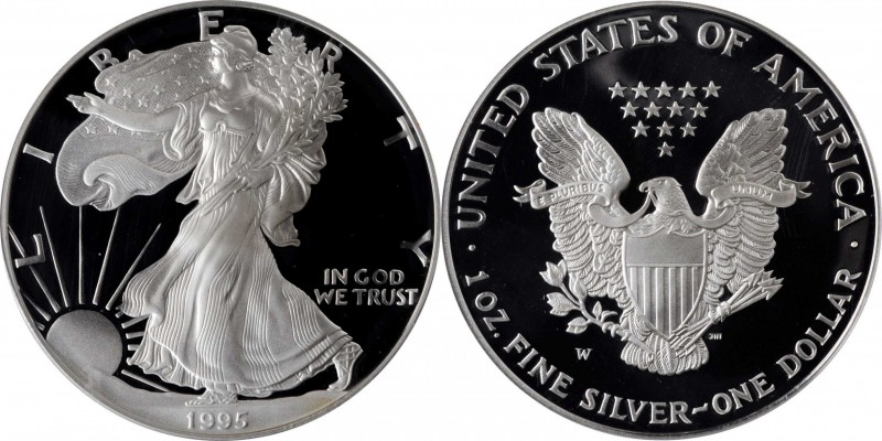 Silver Eagle

1995-W Silver Eagle. Proof-69 Deep Cameo (PCGS).

PCGS# 9887. ...