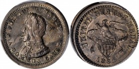 Patriotic Civil War Tokens

Unique Fuld-135/199 Token Overstruck on an 1843 Dime

1863 Jackson Portrait / Eagle on Shield. Fuld-135/199 fo. Rarity...