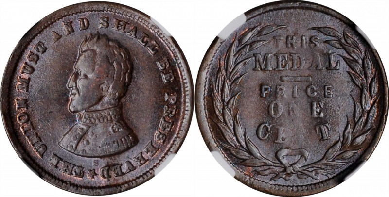 Patriotic Civil War Tokens

Undated (1861-1865) Jackson Portrait / THIS MEDAL ...