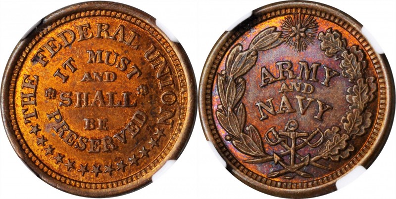 Patriotic Civil War Tokens

Undated (1861-1865) THE FEDERAL UNION IT MUST AND ...