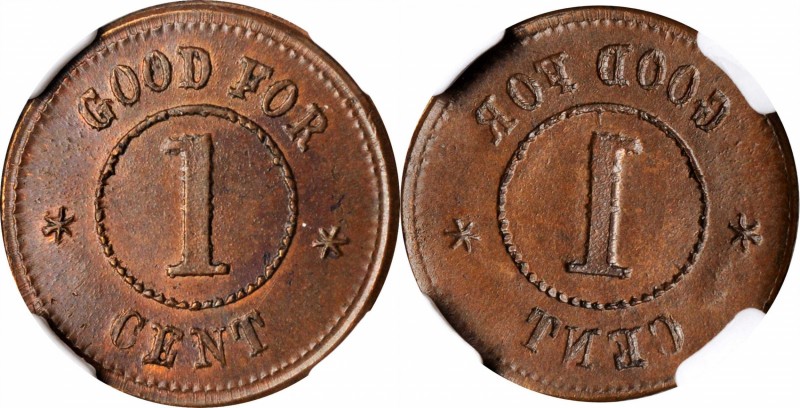 Patriotic Civil War Tokens

Undated (1861-1865) GOOD FOR 1 CENT / GOOD FOR 1 C...