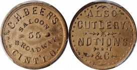 Civil War Store Cards

Ohio--Cincinnati. Undated (1861-1865) Charles H. Beers, C.H. Beers Saloon. Fuld-165L-1d. Rarity-10. Copper-Nickel. Plain Edge...