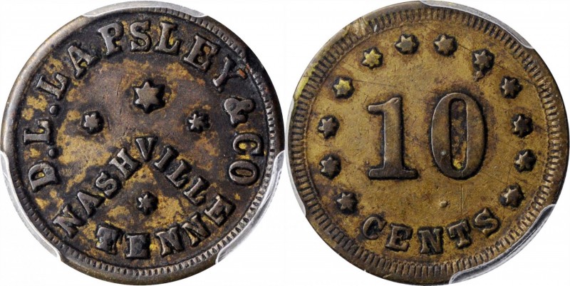 Civil War Store Cards

Exceedingly Rare D.L. Lapsley Token in Brass

Possibl...