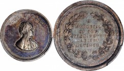 Washingtoniana

1859 Washington Cabinet Medal. By Anthony C. Paquet. Musante GW-240, Baker-325A, Julian MT-22. Silver. Specimen-62 (PCGS).

21 mm....