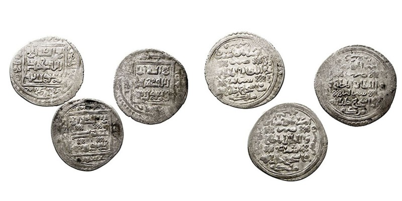MONEDAS ÁRABES
LOS ILKANS, Mongoles de Persia
Dírhem. AR. Lote de 3 monedas. M...
