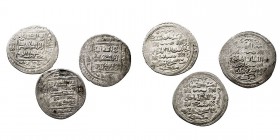 MONEDAS ÁRABES
LOS ILKANS, Mongoles de Persia
Dírhem. AR. Lote de 3 monedas. Mitchiner, pág. 248. MBC