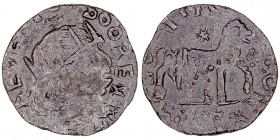 MONEDAS MEDIEVALES
NÁPOLES
FEDERICO III
Caballo. AE. (1496-1501). Caballo a der., encima estrella. 1,51 g. CRU.No cat. Varesi 110. Rara. MBC-. Páti...