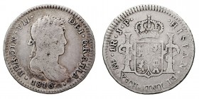 MONARQUÍA ESPAÑOLA
FERNANDO VII
Real. AR. Lima JP. 1816. 3,52 g. CAL.1135. BC+
