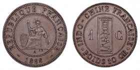 MONEDAS EXTRANJERAS
INDOCHINA FRANCESA
Cent. AE. 1888 A. KM.1. Escasa así. EBC