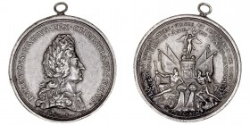 MEDALLAS
FRANCIA
AE-34. Luis XIV. Grabador Mauger. En metal blanco, siglo XIX. Con anilla. MBC-