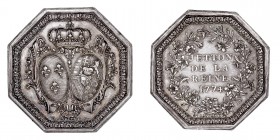 MEDALLAS
FRANCIA
Jetón. AE. Maria Antonieta 1774. Reacuñación en cobre plateado realizado en época de Napoleón III. 12,94 g. Feuardent #13507. Leyen...