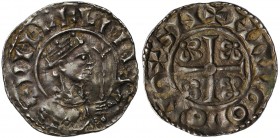 William I (1066-87), silver Penny, profile right type (c.1080-83), Oxford Mint, Moneyer Hargod, crowned bust to edge of coin in profile right holding ...