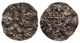 Earl Patrick of Salisbury (c.1145-68), silver Penny, Salisbury Mint, moneyer Stanung, armoured bust with helmet holding sword right, star behind bust,...