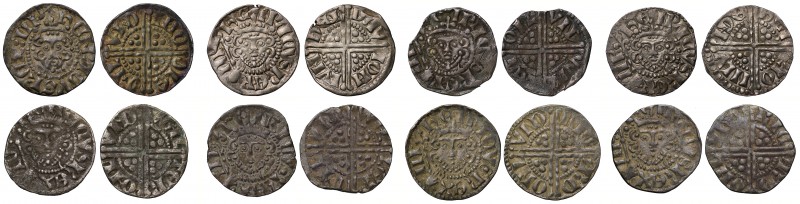 Henry III (1216-72), voided long cross Pennies, London mint (8), class 3c, money...