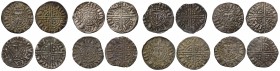 Henry III (1216-72), voided long cross Pennies, London mint (8), class 3c, moneyer Nicole, 1.38g (N.988; S.1364); class 5c, moneyer David, 1.50g (N.99...