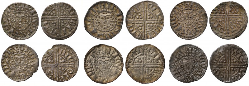 Henry III (1216-72), voided long cross Pennies, Canterbury mint (6), class 5b, m...