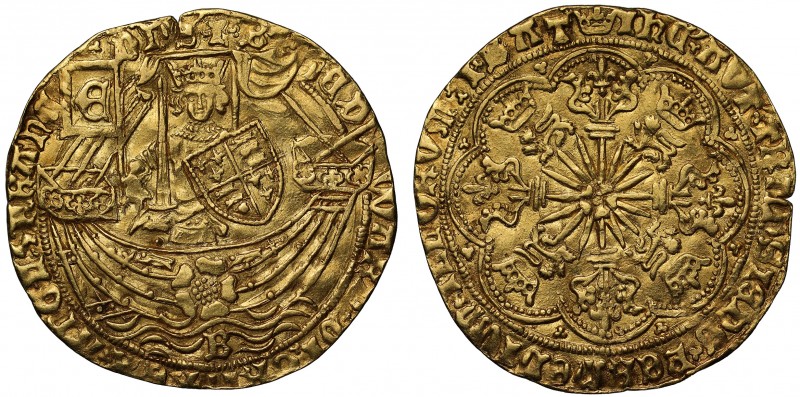 Edward IV, first reign (1461-70), gold "Rose" Ryal of Ten Shillings, light coina...