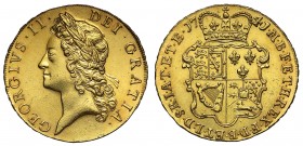 George II (1727-60), gold Five Guineas, 1741, the 4 struck over a 3 in date, young laureate head left, GEORGIVS.II. DEI.GRATIA, rev. crowned quartered...