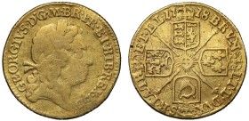 George I (1714-27), gold Half Guinea, 1718, laureate head right, Latin legend and toothed border surrounding, GEORGIVS. D.G. M.B.R. FR. ET. HIB. REX. ...