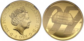 PF70 ULTRA CAMEO Elizabeth II (1952 -), gold proof Two Hundred Pounds, 2020, 2 Ounces of 999.9 fine gold, struck to celebrate James Bond, crowned bust...