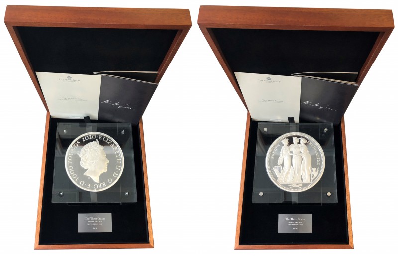 Elizabeth II (1952 -), silver proof One Thousand Pounds, 2020, 2 Kilograms of 99...