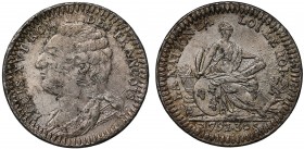 French Colonies, Isles de France et de Bourbon, Louis XVI (1774-92), silvered-lead Pattern 30-Sous, 1791, by François Bernier, bust left, LOUIS XVI RO...