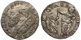Italy, Papal States, Clement VII, Guilio de’ Medici (1523-34), silver Double-Carlino, struck from dies by Benvenuto Cellini, undated, CLEMENS. VII. PO...