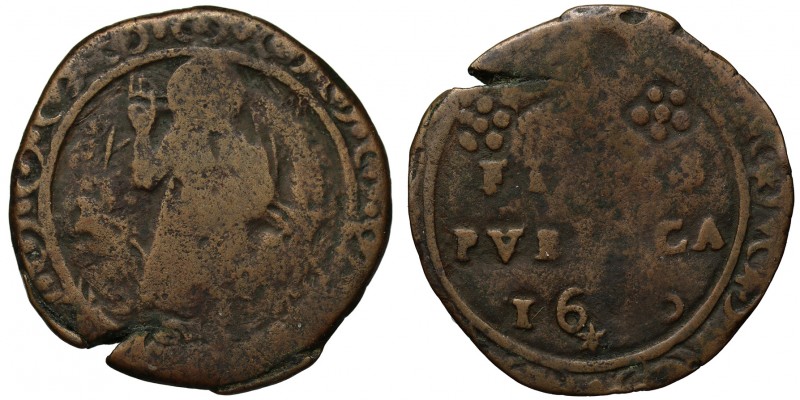 Italy, Candia (Crete), under Venetian protection, obsidional coinage, copper 5-L...